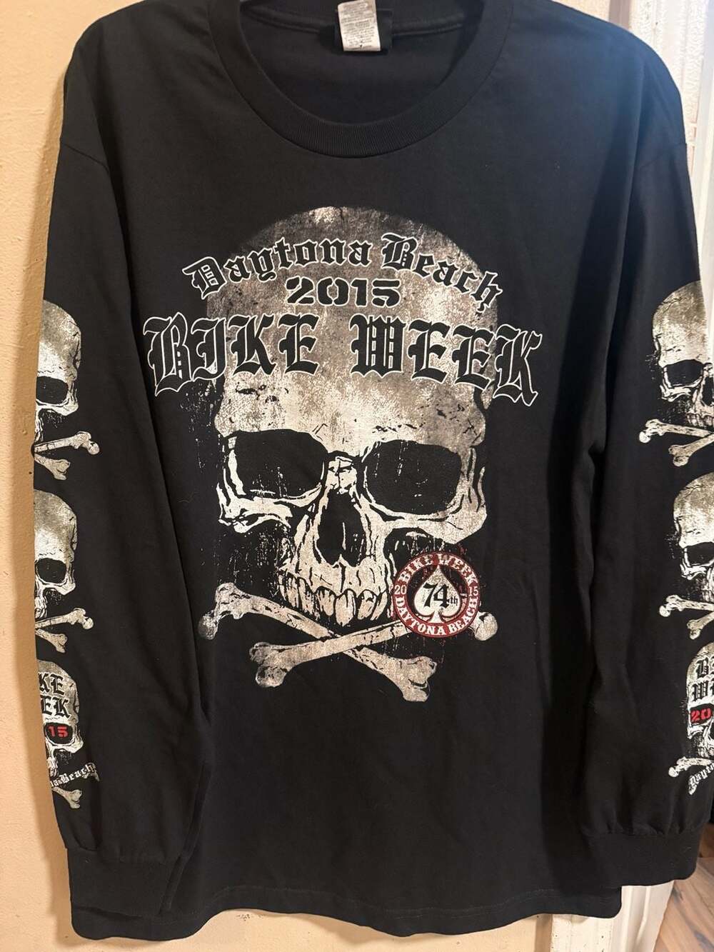 Hot Leathers Daytona Beach Bike Week 2015 Size Large Black
